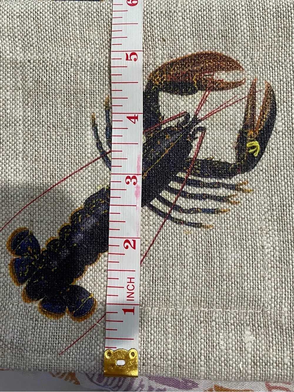 Six Coasters of 100% Linen. Hand sewn. Made in Russia, Pineapple & Lobster. NIB